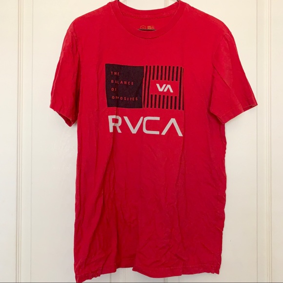 Red rvca shirt Clearance